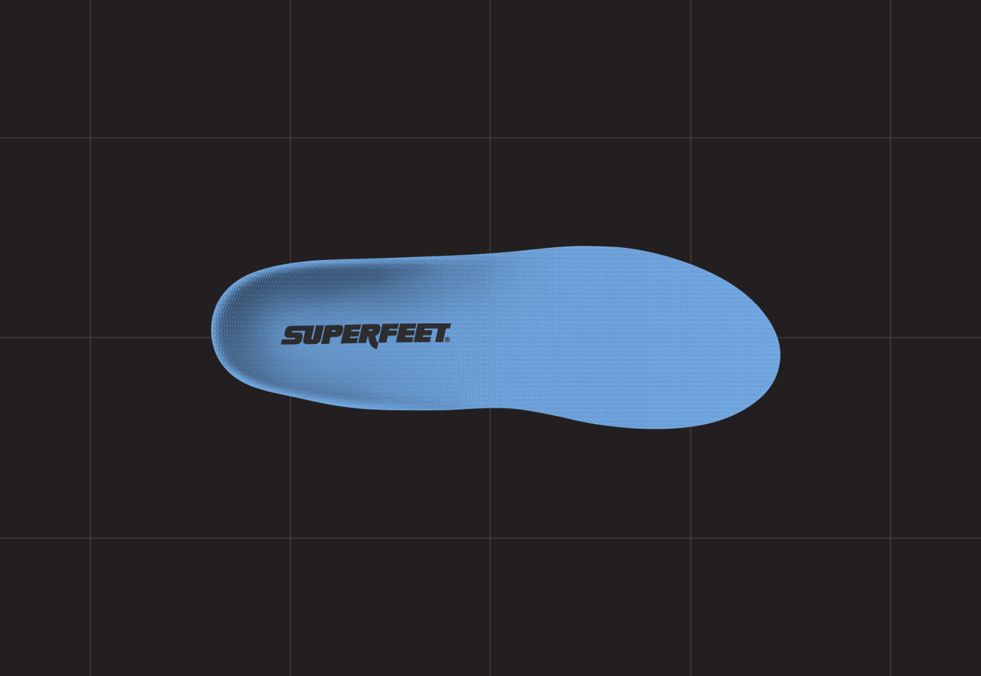 Gif of people holding different green, blue, and black all-purpose Superfeet insoles.