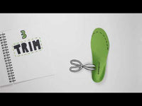 Video showing how to trim a Superfeet insole to fit inside a shoe